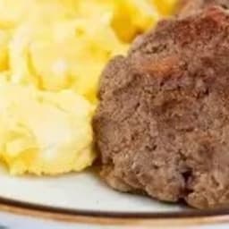 Hamburger patty & 2 eggs