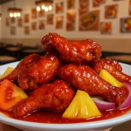 Sweet and sour chicken wings Rice - Com Canh Ga Chua ngot